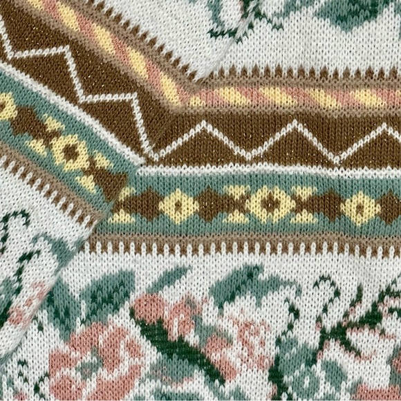 Vintage Cottagecore 80 90s Tunic Oversized Sweater Fairy Kei Granny Womens Sz L - Picture 7 of 10